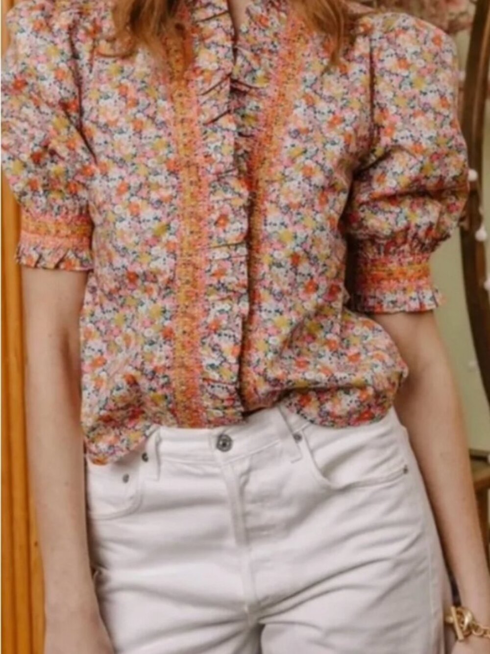 Love the Label Liberty of London Print Zuri Puff Sleeve Top